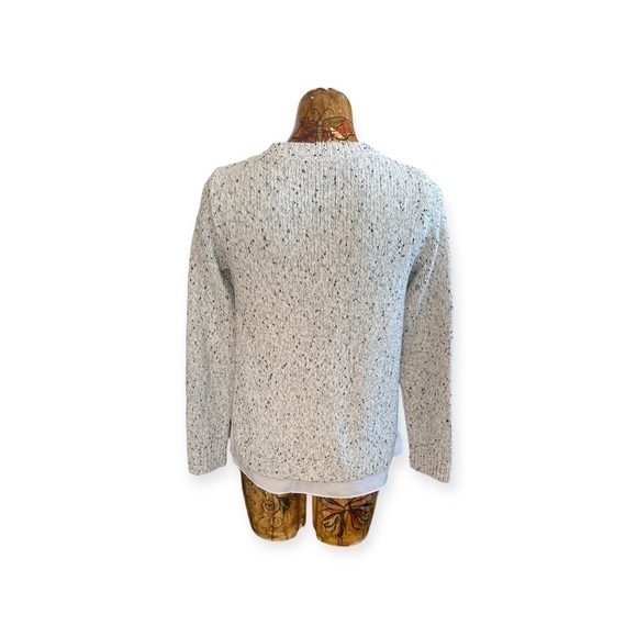 Club Monaco sweater knit top gray cream XS wool blend - Picture 6 of 12